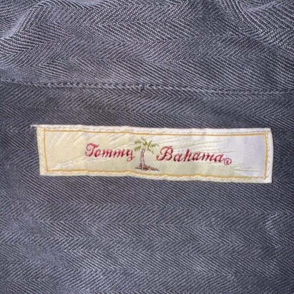 Tommy Bahama Button Up Shirt Mens Small Black Short Sleeve‎ - Picture 6 of 12